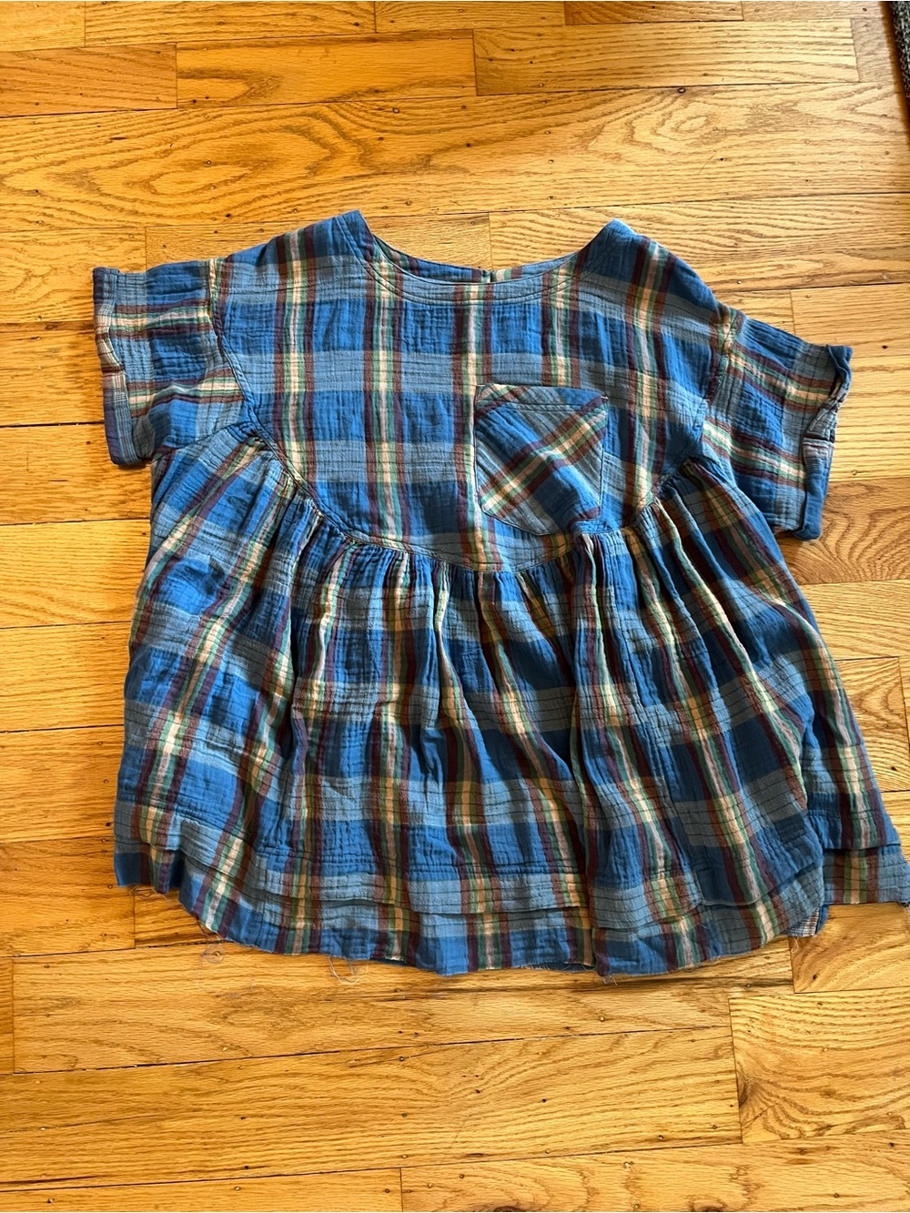 We the Free Plaid Flowy Tunic